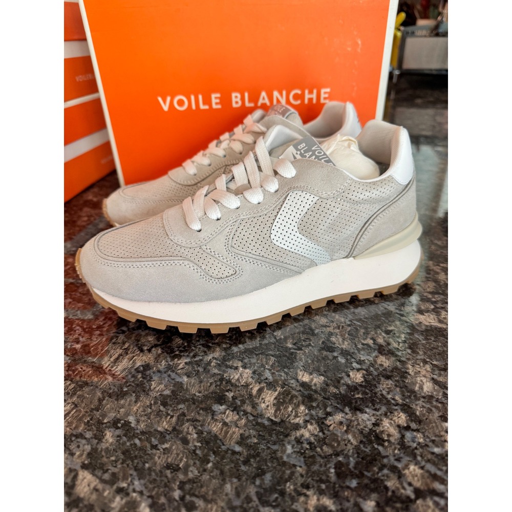 Voile Blanche Paris Race 050 Women Suede‎ Sneakers Ice Grey 39 8.5 shoes new